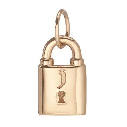Jennifer Fisher Small Family Gothic Lock Pendant in Yellow Gold