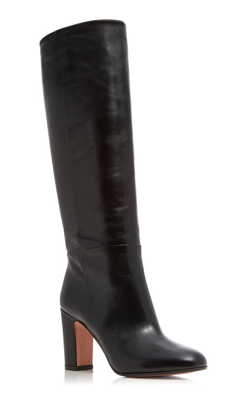Aquazzura Brera Knee-High Boots in Black Leather — UFO No More