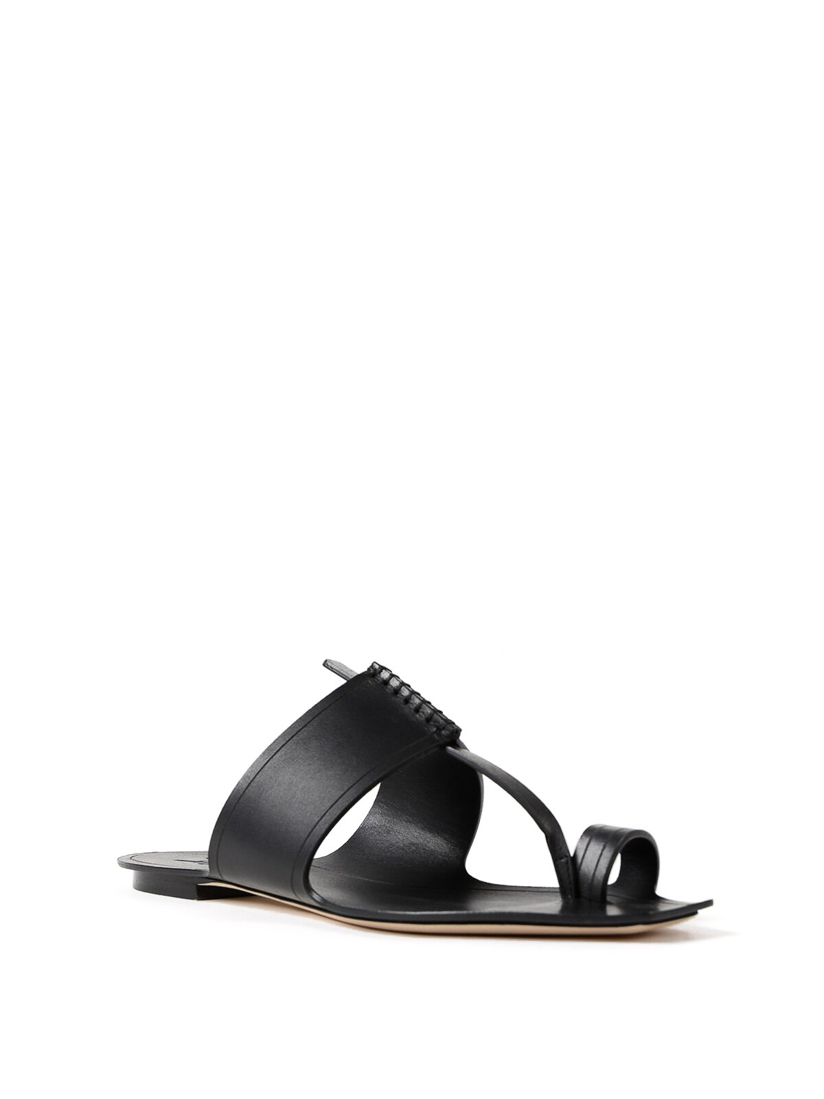 Saint Laurent Saba Sandals in Black Leather.jpg