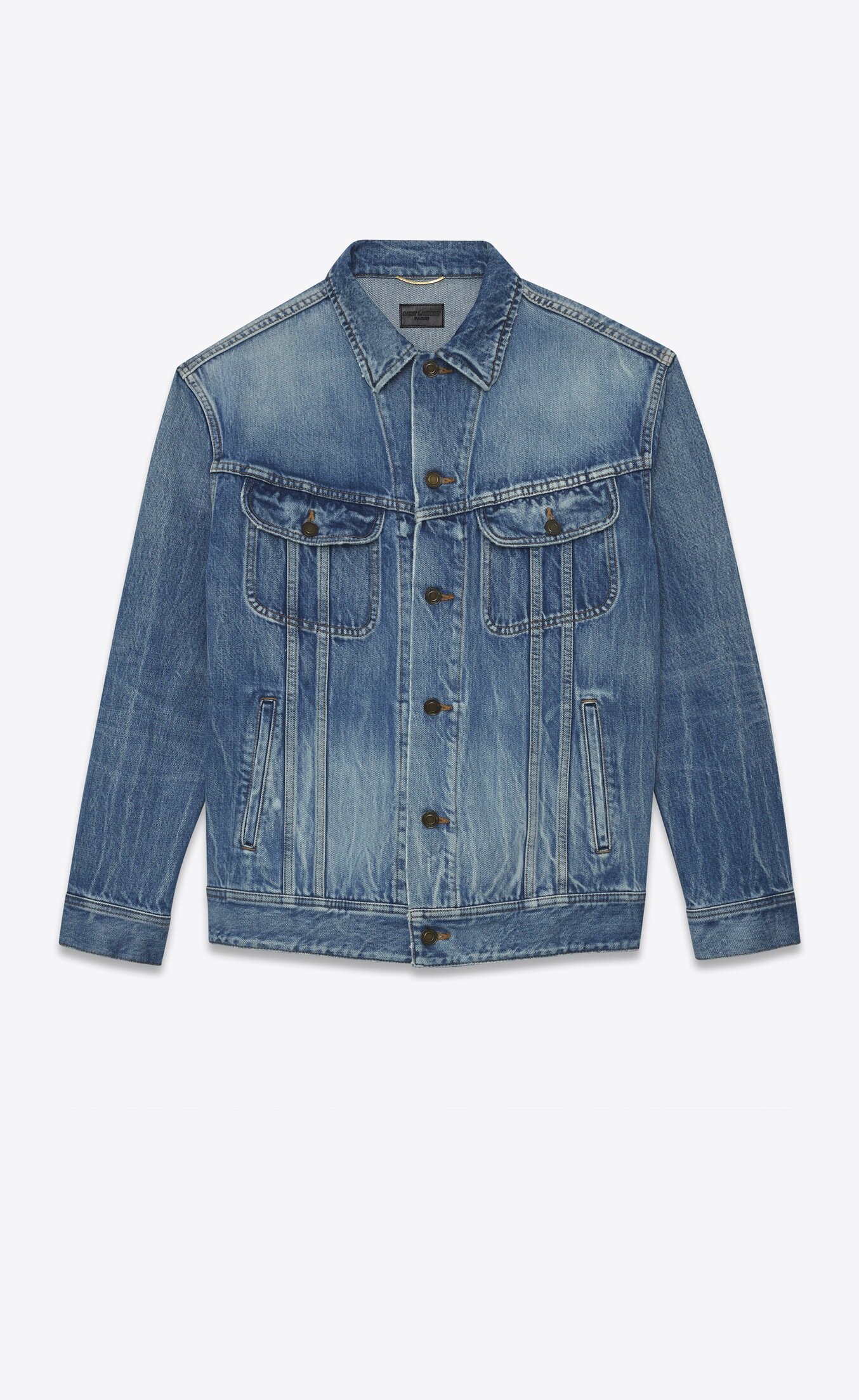 Saint Laurent Oversized Jeans Jacket in Blue Denim — UFO No More