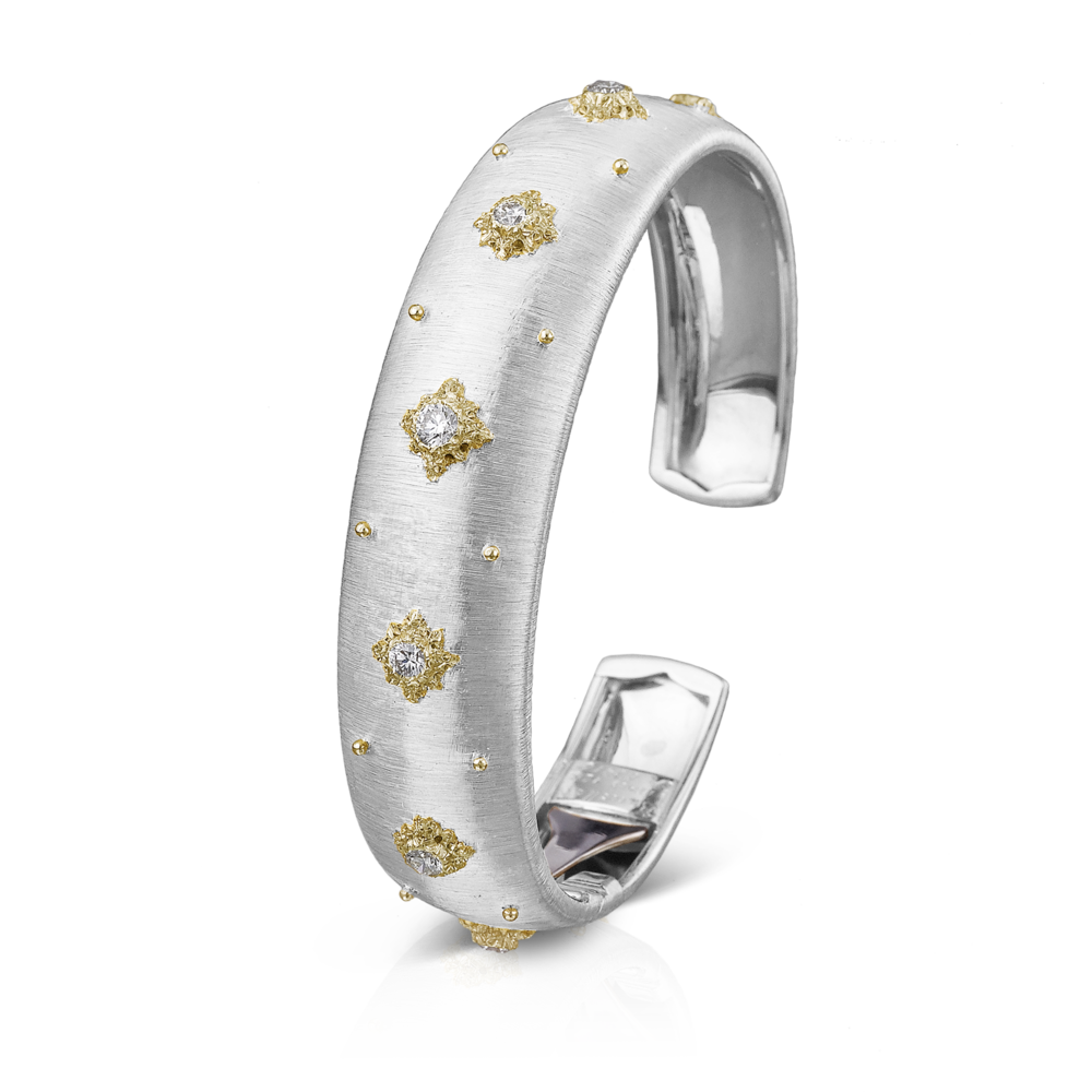 Buccellati Macri Cuff Bracelet in White and Yellow Gold.png