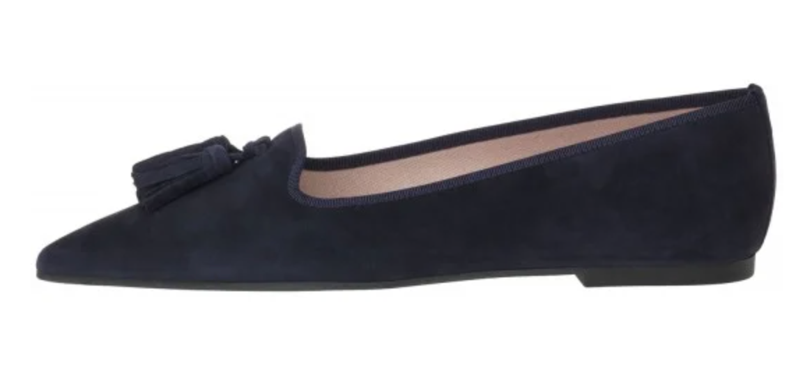 Ballet flats - Wool tweed & lambskin, navy blue, blue & black — Fashion