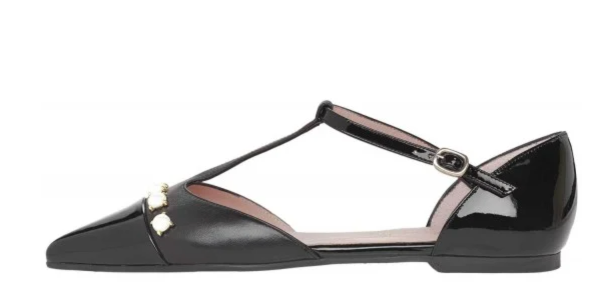 t bar ballet flats
