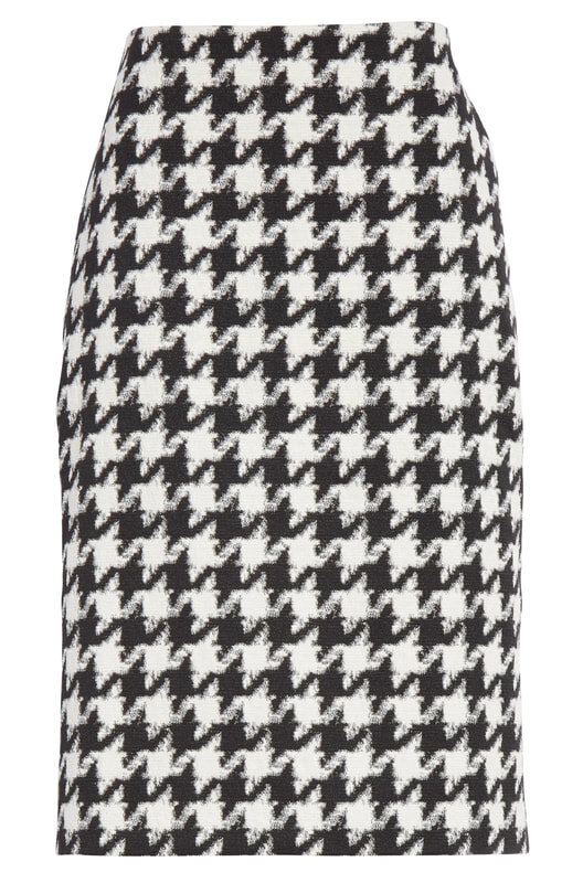 Hugo Boss Riami Houndstooth Pencil Skirt in White — UFO No More