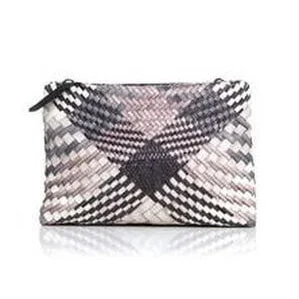 Malababa Hermenegilda Clutch in Pink/Black