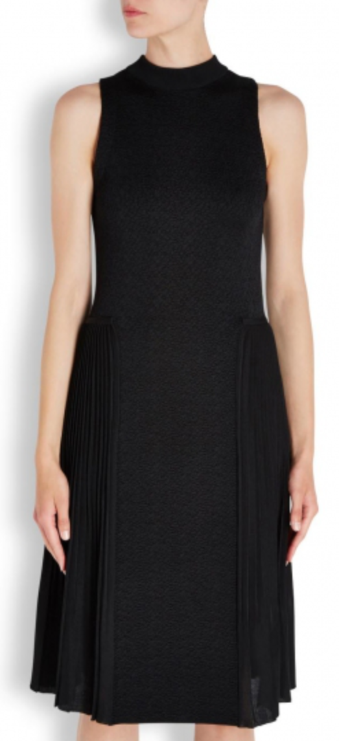 Nina Ricci Sleeveless Cloqué Dress in Black