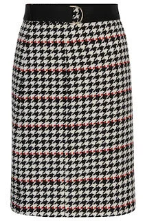 Hugo Boss Vulnona Skirt in Houndstooth