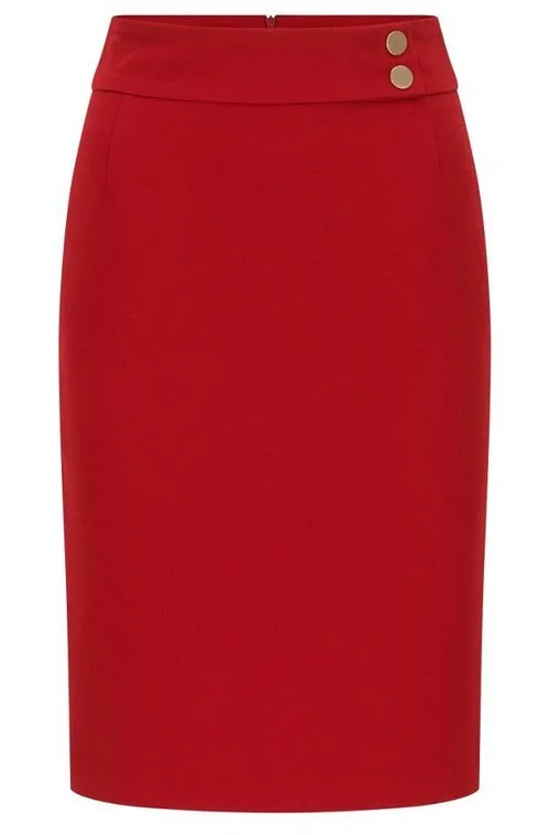 Hugo Boss Vasela Pencil Skirt in Red