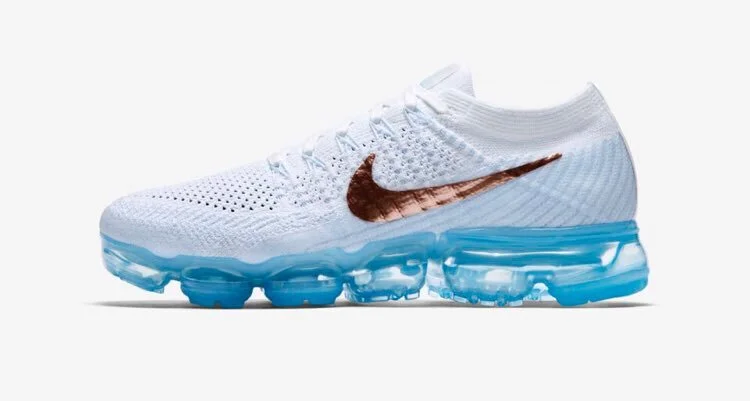 nike air vapormax flyknit white blue