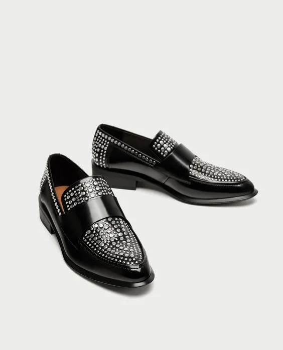 Zara Studded Loafers