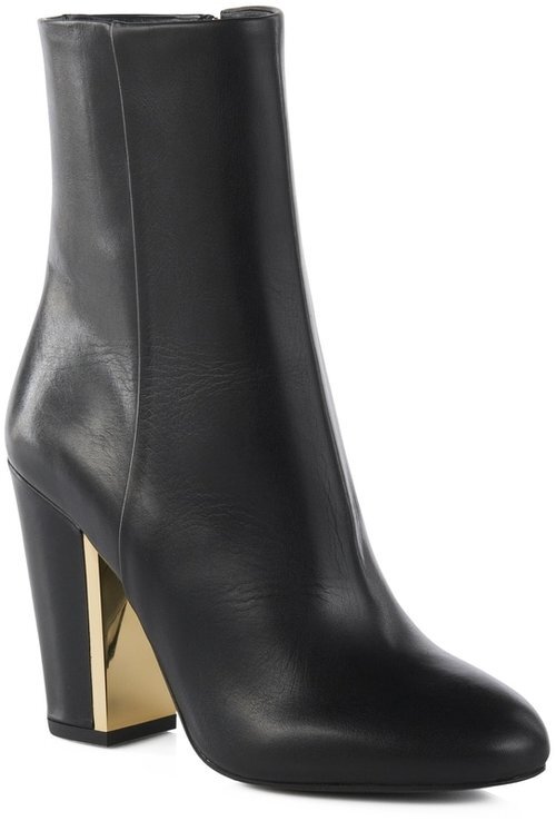 Hugo Boss Flo Cutout Ankle Boots in Black Leather — UFO No More