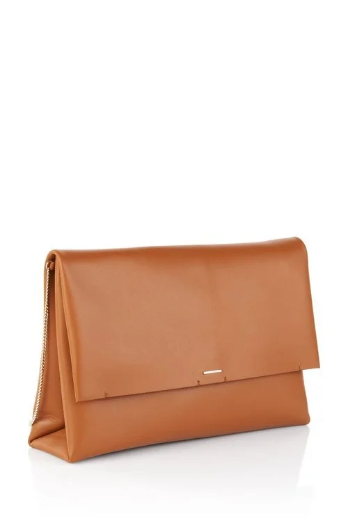Hugo Boss Luxury Staple C Clutch in Brown Leather