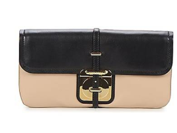 Hugo Boss Colyne Clutch in Nude/Black Leather