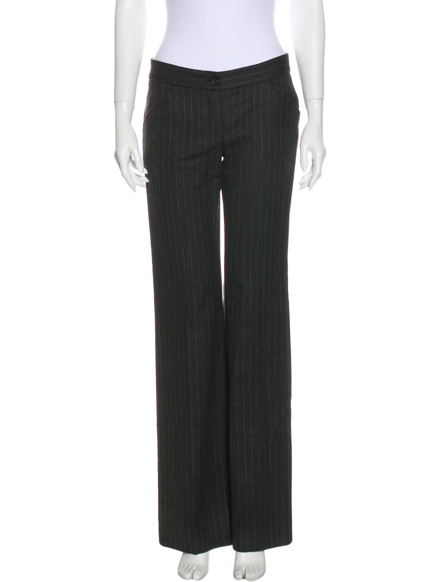 Dolce & Gabbana Virgin Wool Pinstriped Trousers