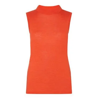 Hugo Boss Foebe Knit Wool Top in Orange