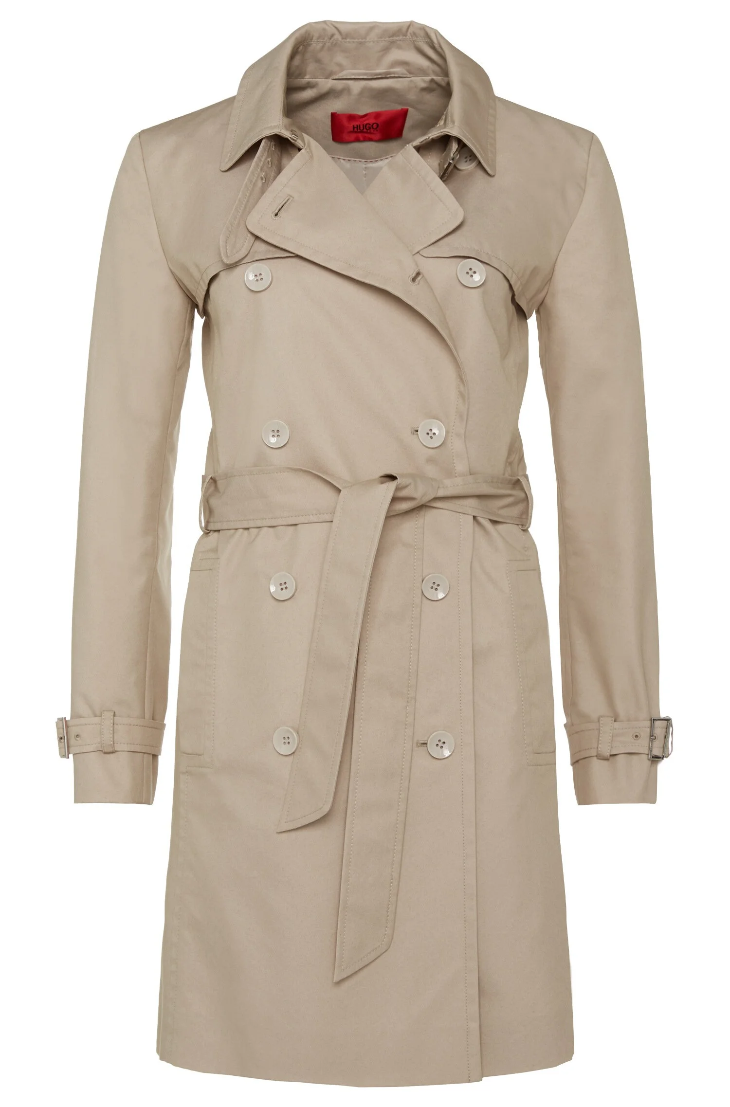 Hugo Boss Makari Trench Coat in Light Beige