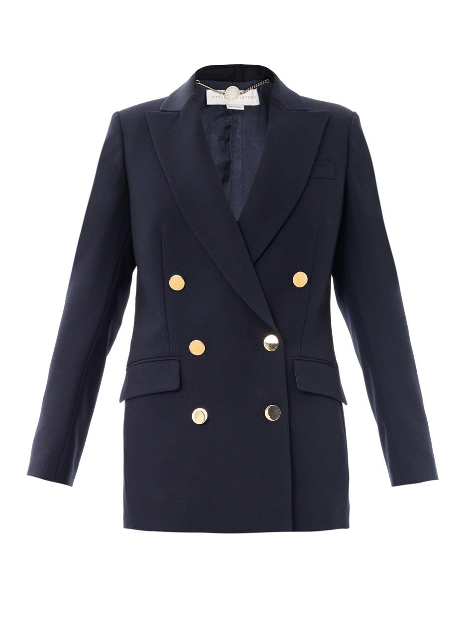 Stella McCartney June Double-Breasted Blazer in Navy.jpg