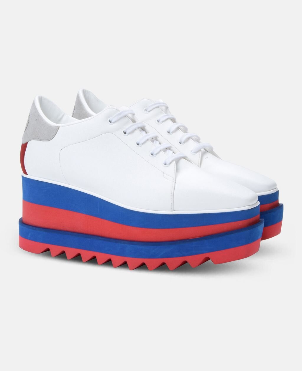 Stella McCartney Elyse Platforms in White with Red:Blue Sole.jpg