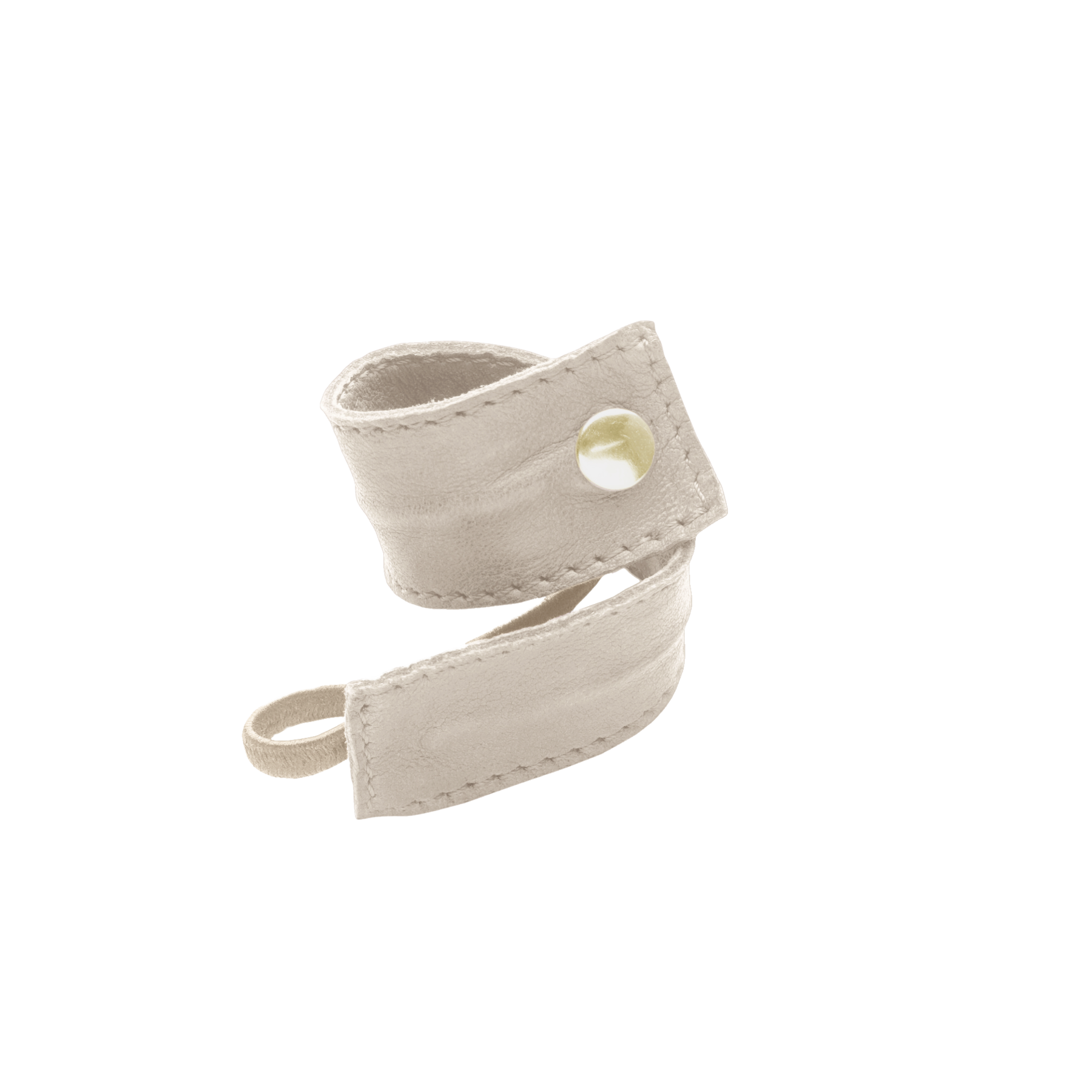 Corinne Short Leather Band in Cream — UFO No More