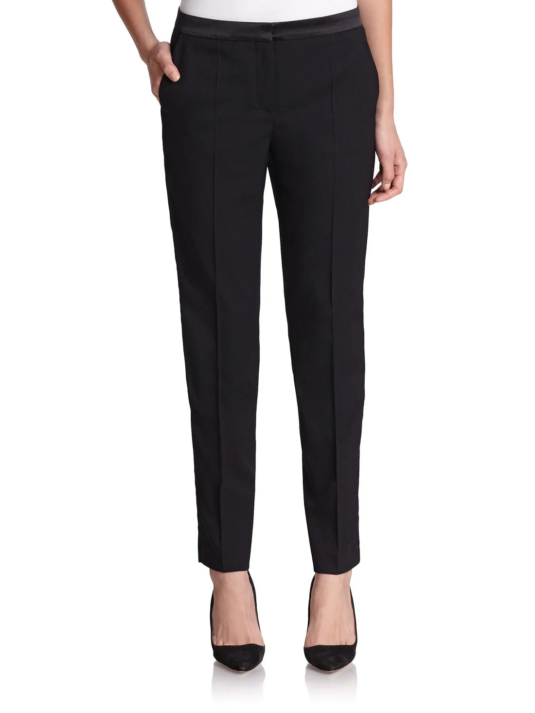 Hugo Boss Tawona Tuxedo Trousers in Black