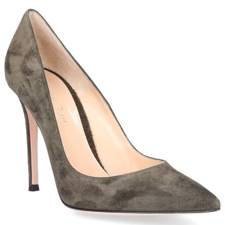 Gianvito Rossi Gianvito 105 Pumps in Olive Green Suede — UFO No More