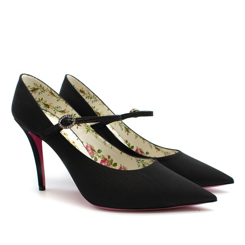 Gucci Virginia Mary-Jane Fabric Pumps in Black Satin.jpg