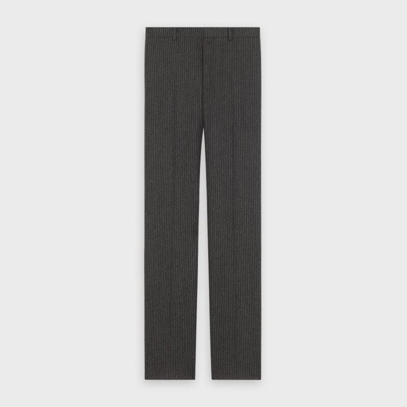 Celine Striped Flannel Men's Trousers in Anthracite — UFO No More