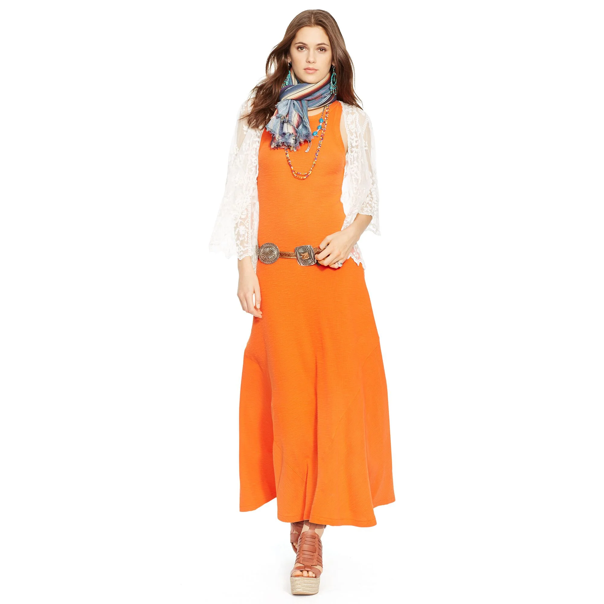 ralph lauren waffle knit maxi dress