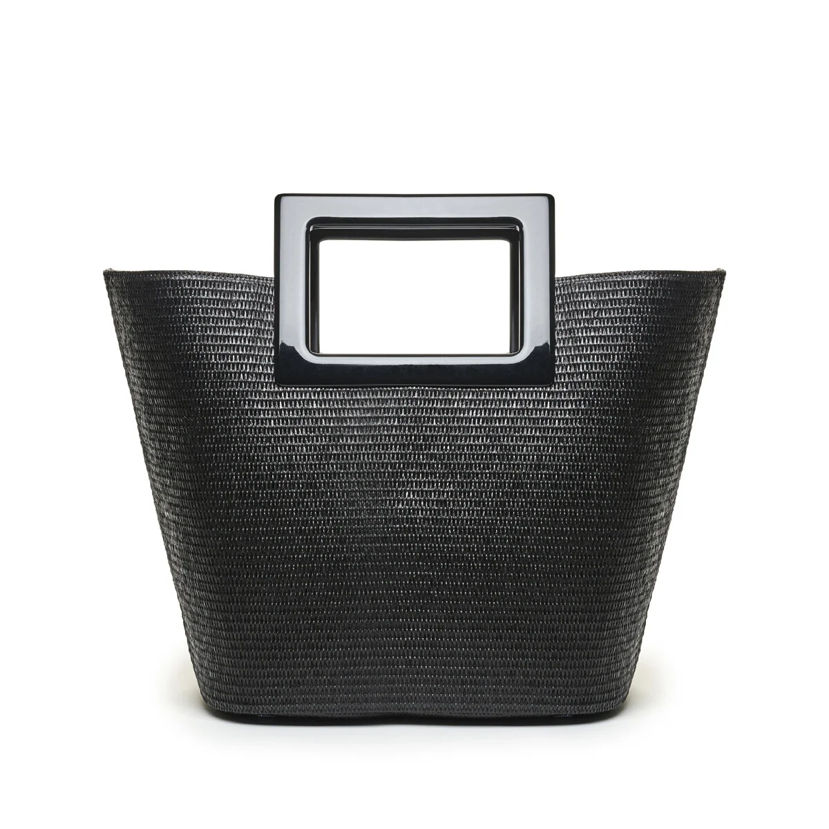 Marina Raphael Riviera Bag in Black Straw
