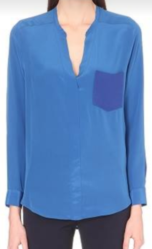 Sandro Esteline High/Low Woven Blouse