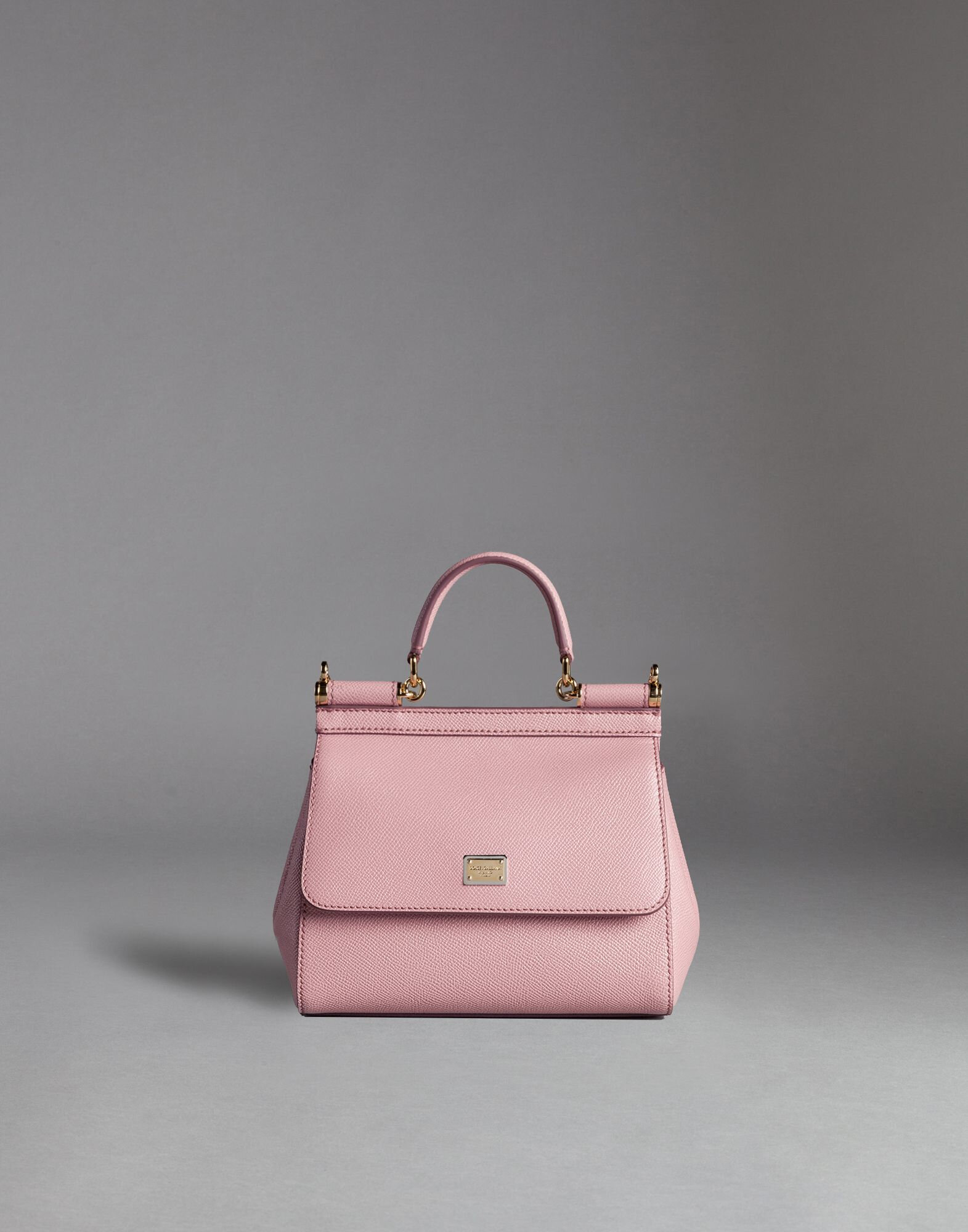 Dolce & Gabbana Mini Sicily Bag in Pink Dauphine Calfskin Leather.jpg