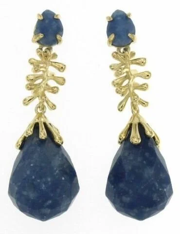Coolook Big Ameba Earrings in Blue Quartz