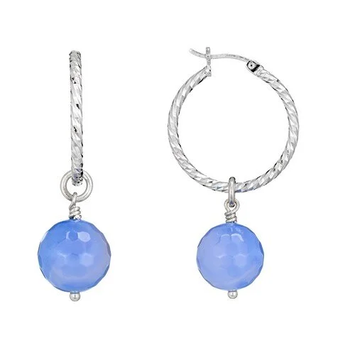 Alexandra Plata Blooming Lights Hoop Earrings in Blue Tourmaline