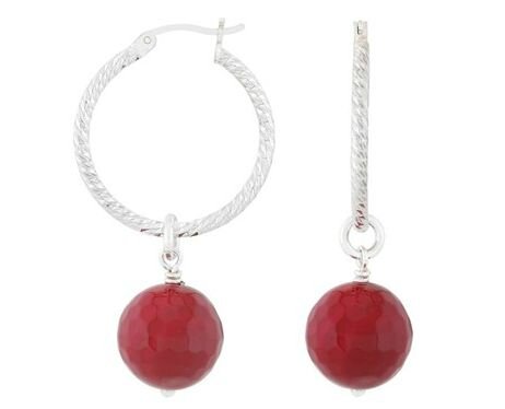 Alexandra Plata Blooming Lights Hoop Earrings in Fuchsia Agate