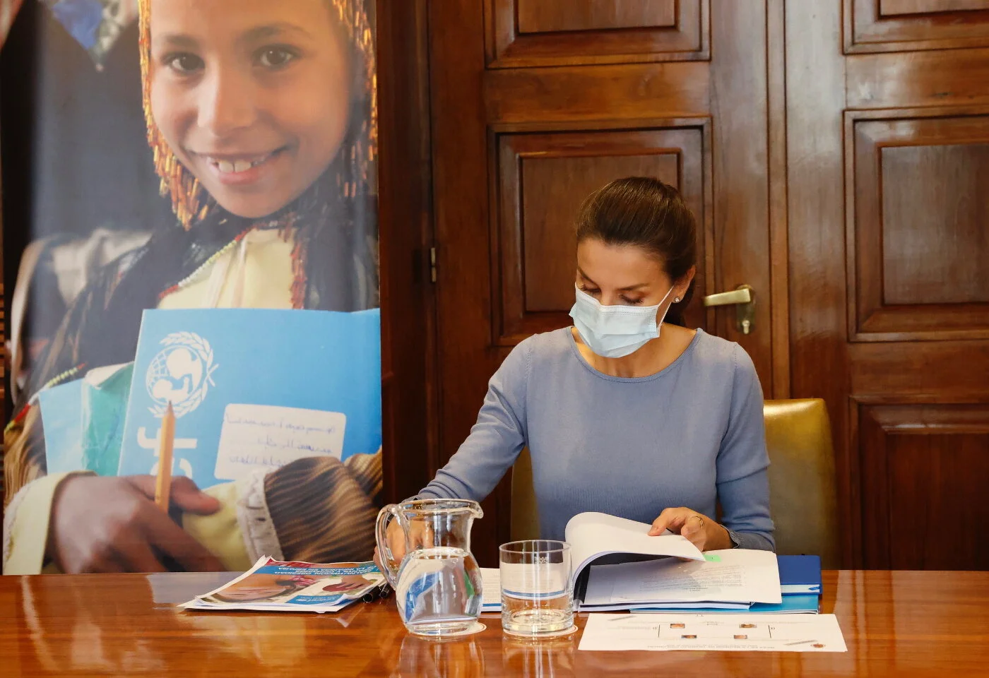 Queen Letizia attends working meeting with UNICEF Spain