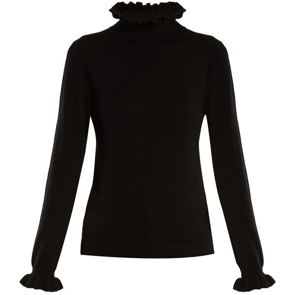 Shrimps Robin High-Neck Wool Sweater in Black — UFO No More