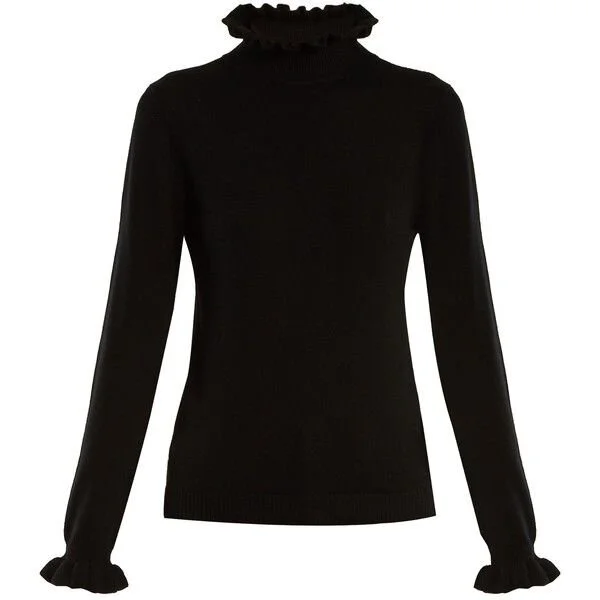 Shrimps Robin High-Neck Wool Sweater in Black