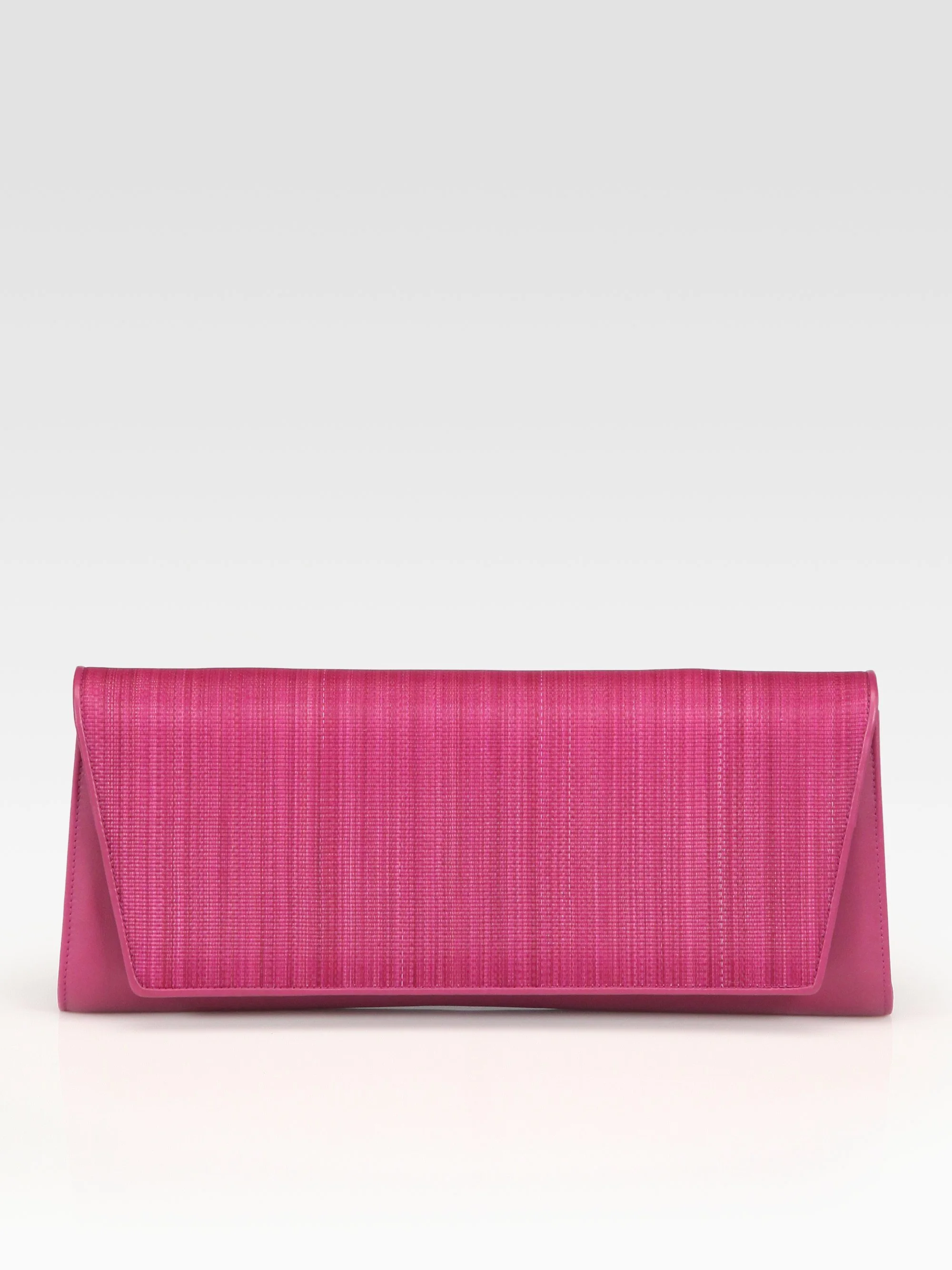 Akris Anouk Flap Clutch in Pink Satin