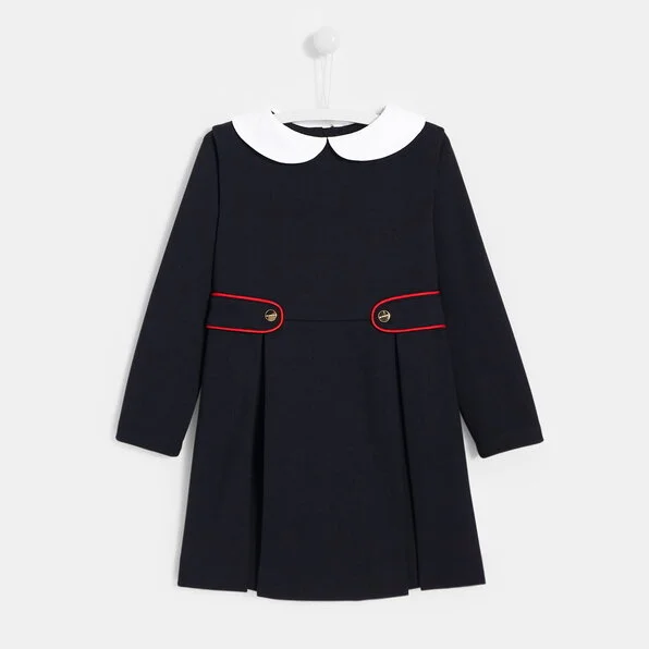 Jacadi Milano Knit Dress in Navy Blue