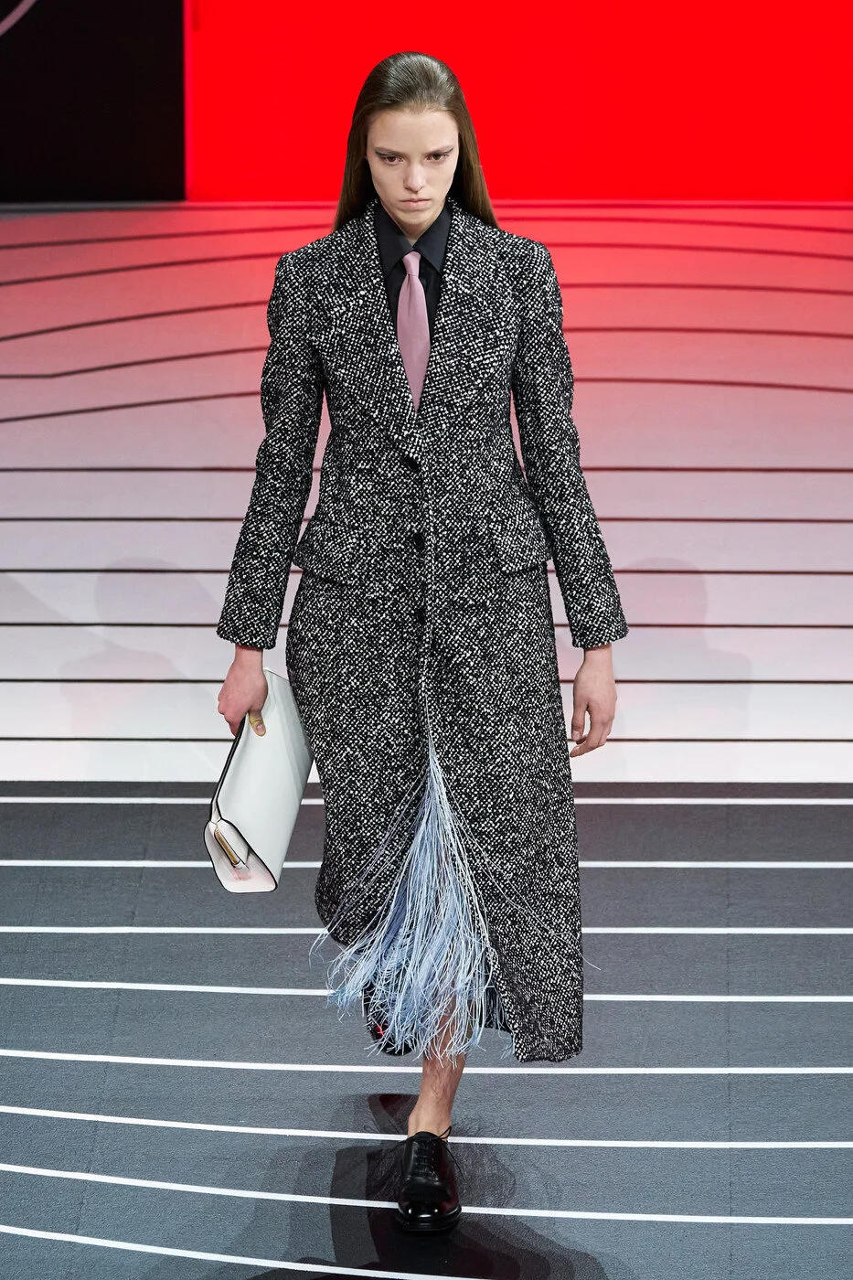 Prada Tweed Midi Coat