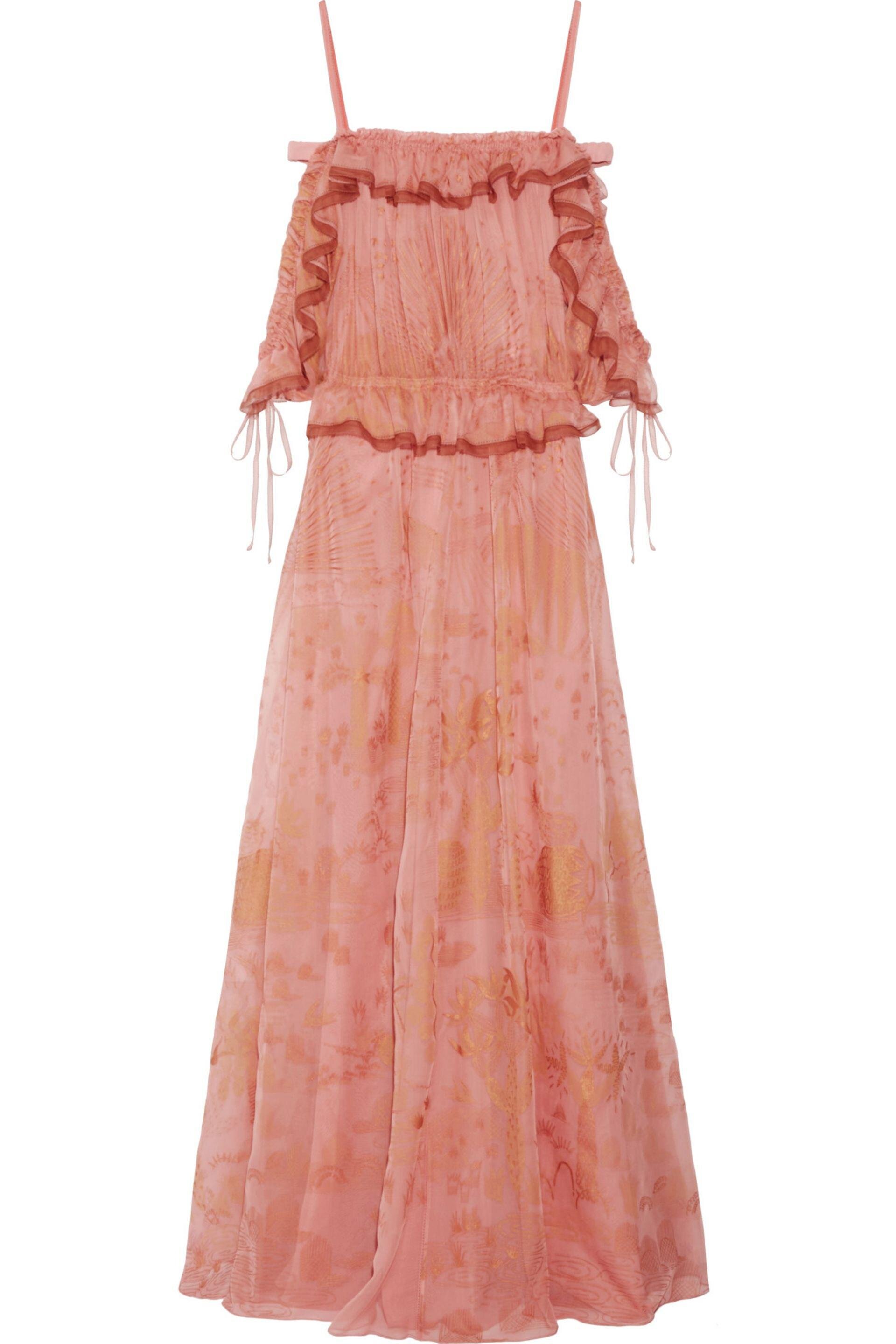 Valentino Off-The-Shoulder Ruffled Printed Gown in Antique Rose.jpg