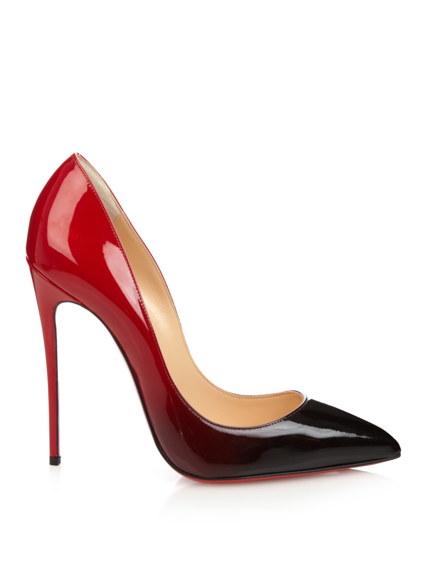 Christian Louboutin Pigalle Follies Pumps in Black and Red Ombré.jpg