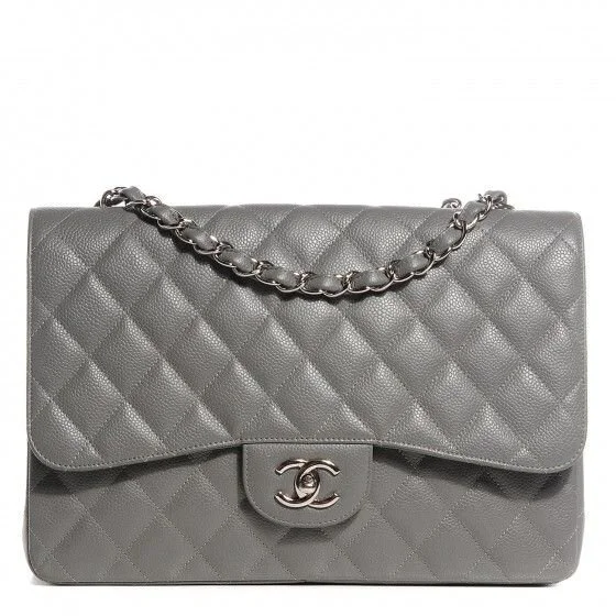 Chanel Classic Jumbo Double Flap Bag in Grey