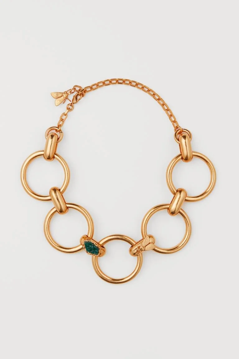 H&M Conscious Collection Linked-Ring Necklace in Gold-Coloured
