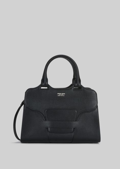 Giorgio Armani Top Handle Bag in Black Leather — UFO No More