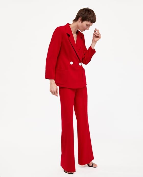 Zara Red Straight-Leg Trousers.jpg