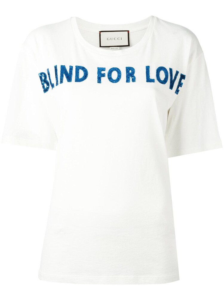 velstand Kræft forsinke Gucci Blind For Love T-Shirt in White — UFO No More