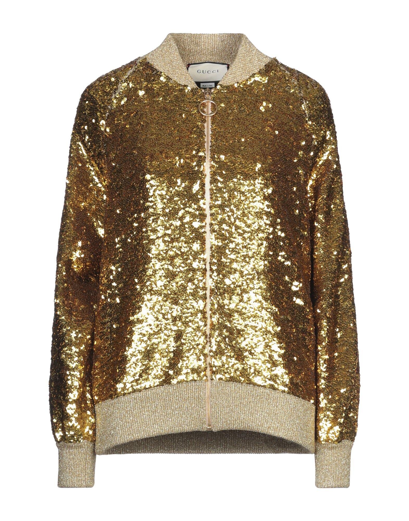Gucci Sequin-Embellished Knit Jacket in Gold — UFO No More