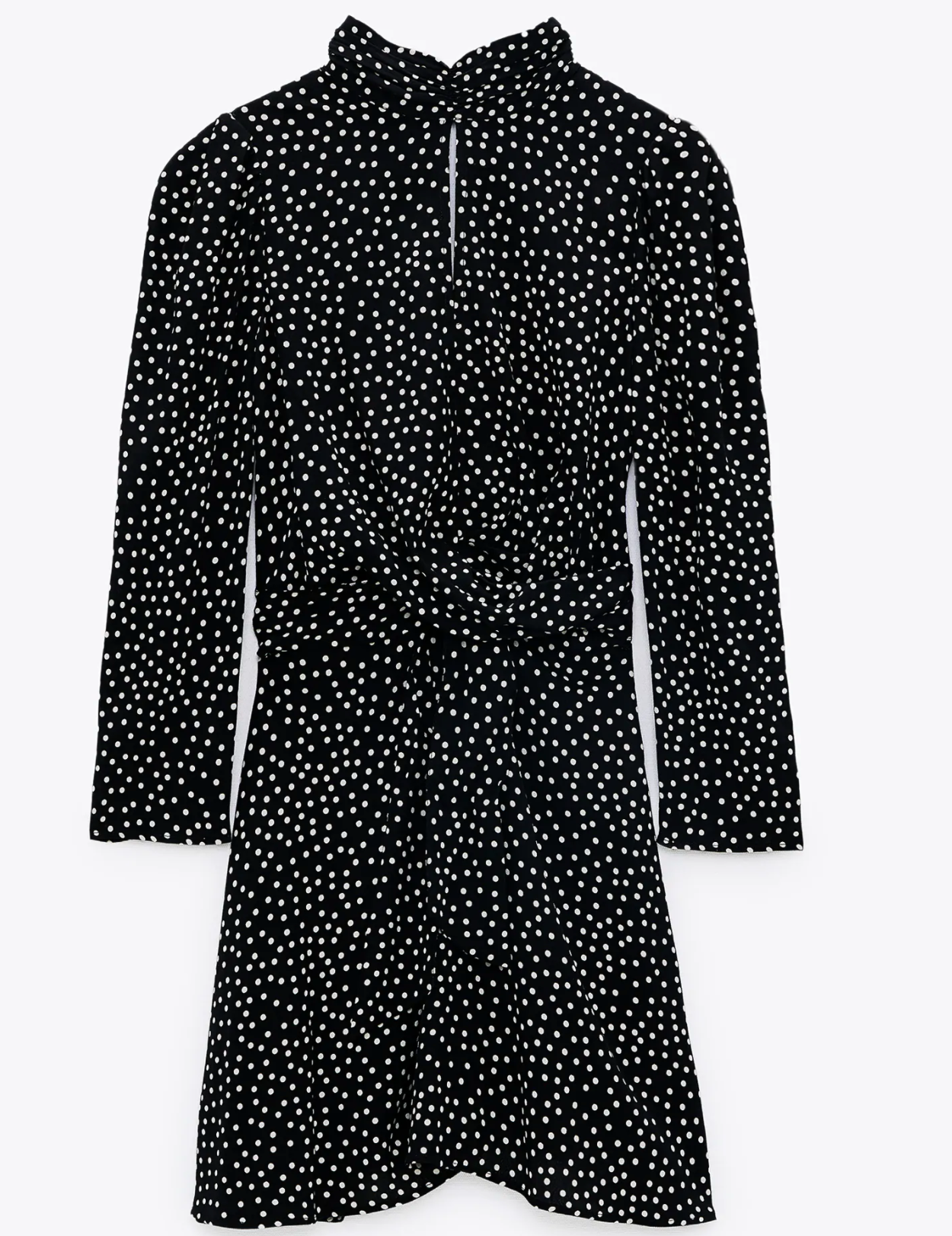 Zara Polka Dot Mini Dress in Black