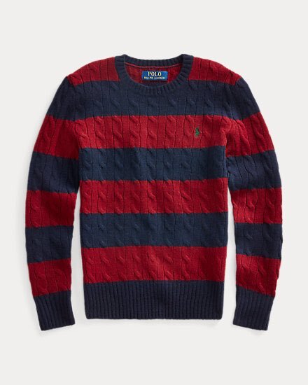 Ralph Lauren Cable Wool-Cashmere Sweater in Classic Wine — UFO No More